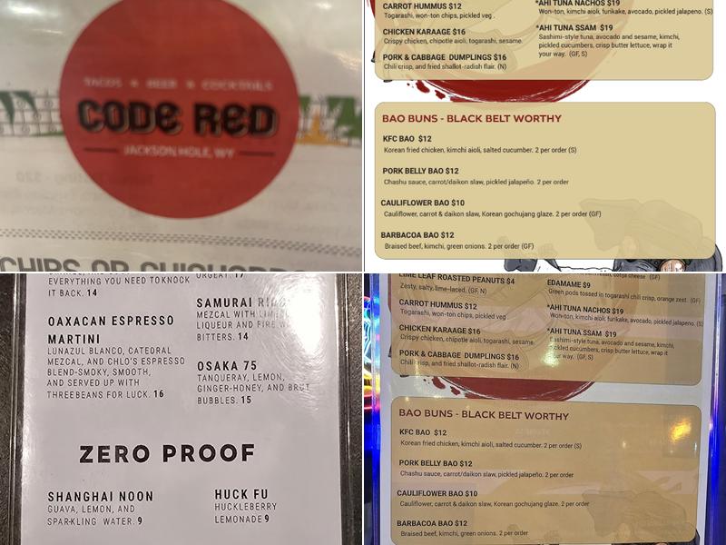 Code Red Menu