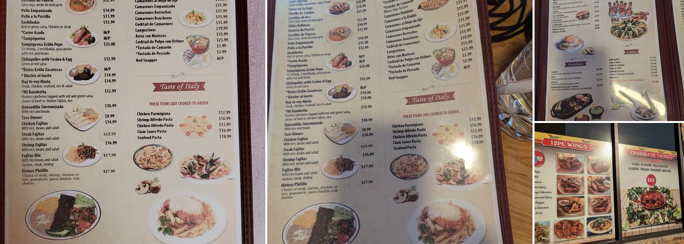 Hacienda Memos Restaurante Menu