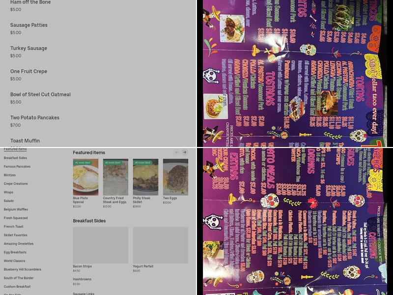 Tacos Before Vatos Menu