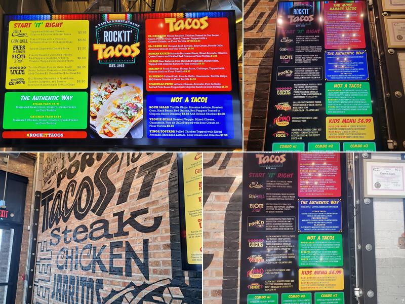 Rock IT Tacos Menu
