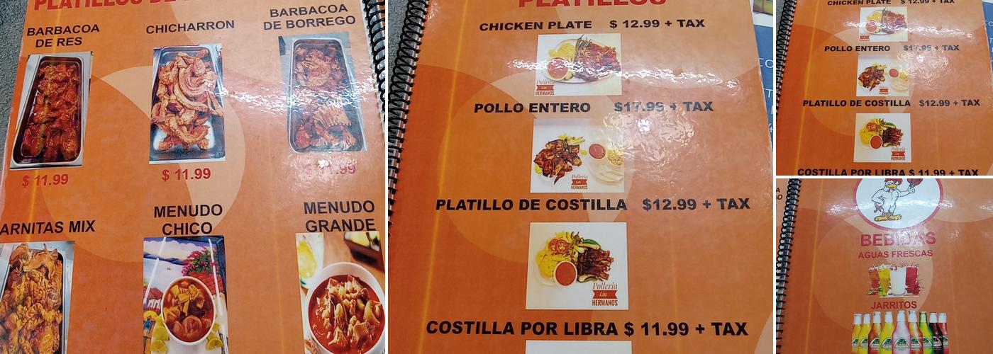 Polleria Los Hermanos Menu