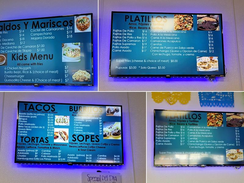 Taquería Los Primos Menu