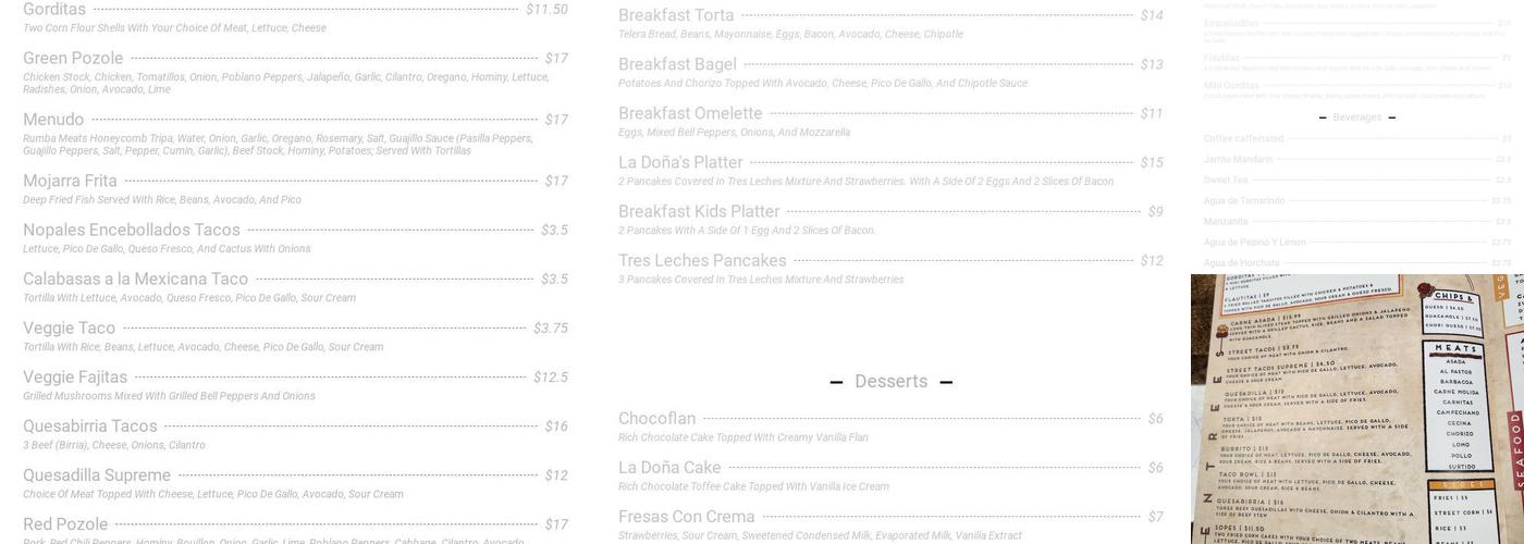 Don Taco Menu