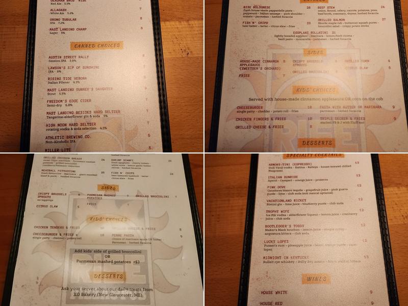 Rise Pizza & Pub Menu