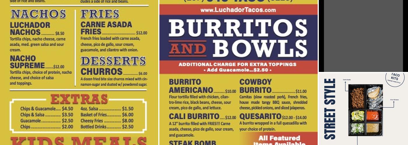 Luchador Tacos Menu