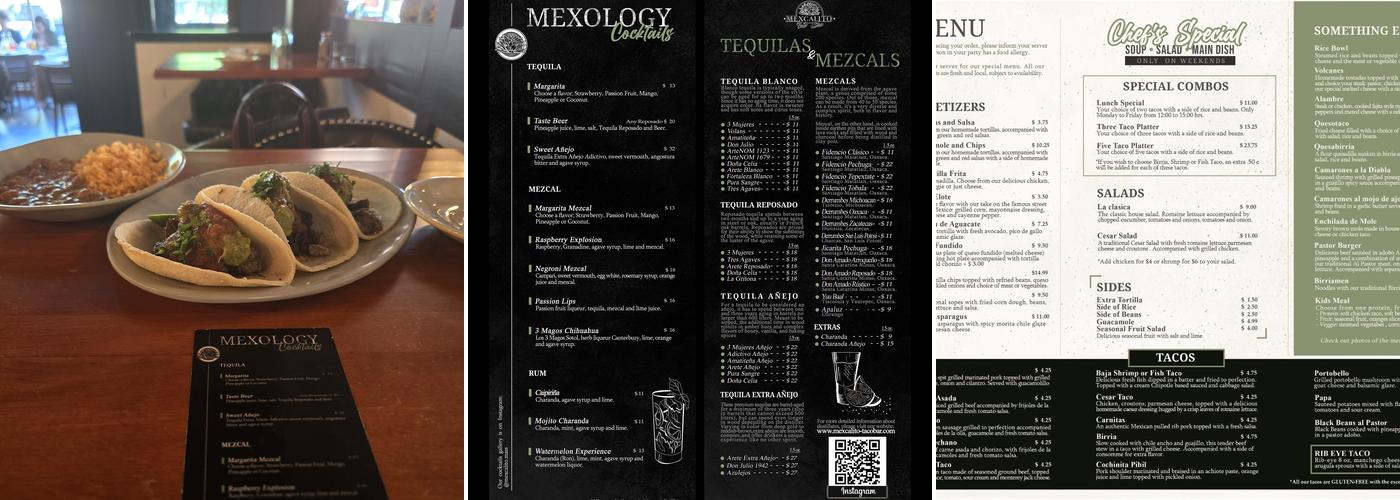 Mexcalito Taco Bar Menu