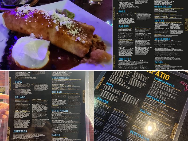El Tapatio Mexican Restaurant Menu
