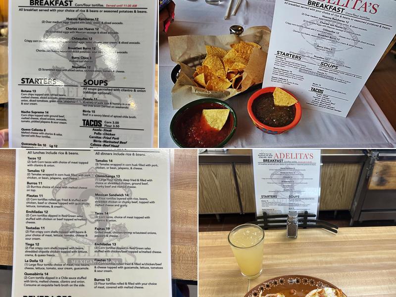 Adelita’s Menu