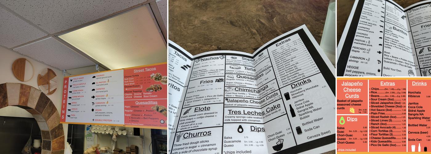 Super Street Tacos Onalaska Menu