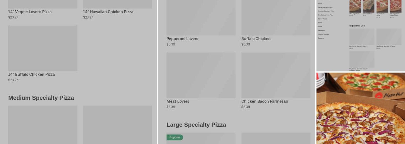 Pizza Hut Menu