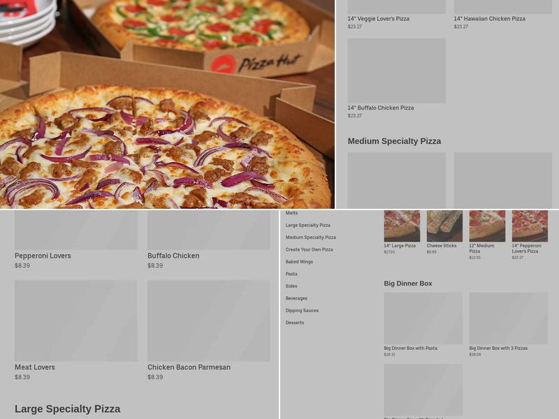 Pizza Hut Menu