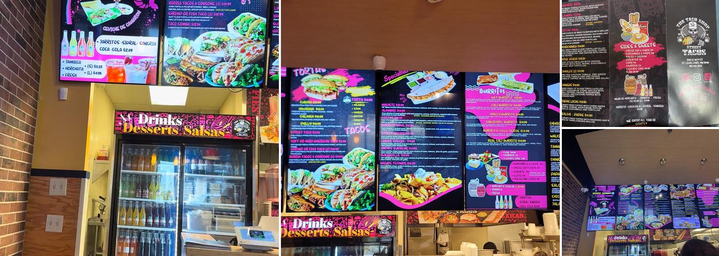 the taco shop Menu
