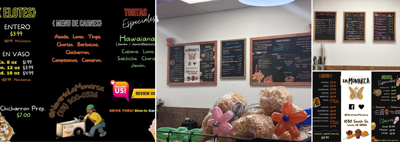 Neveria La Monarca Menu