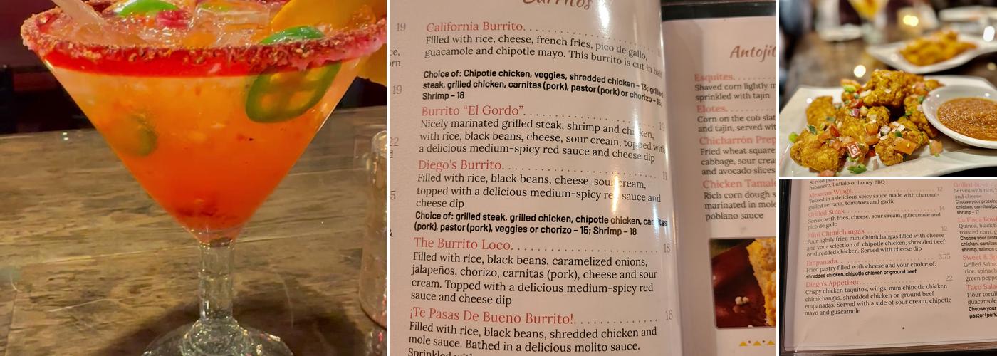 Alas de Frida Menu