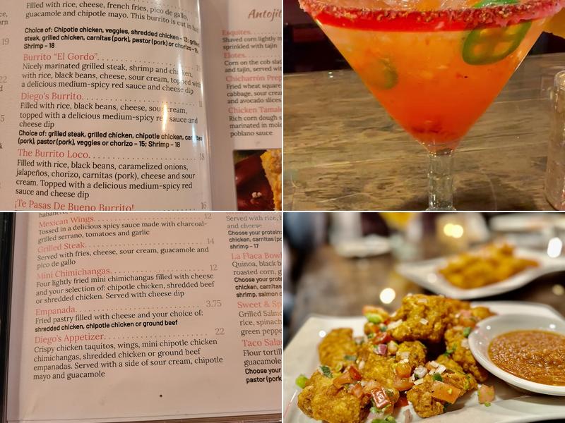Alas de Frida Menu