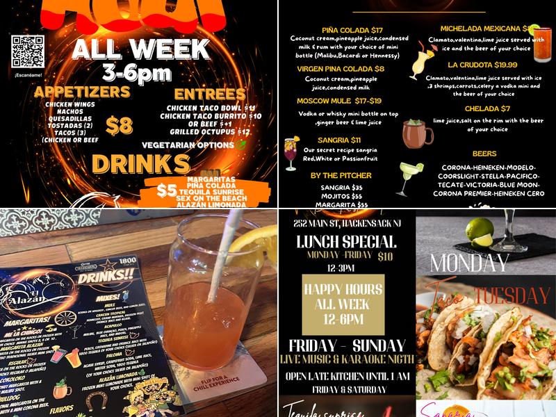 El Alazan Bar Restaurant Menu