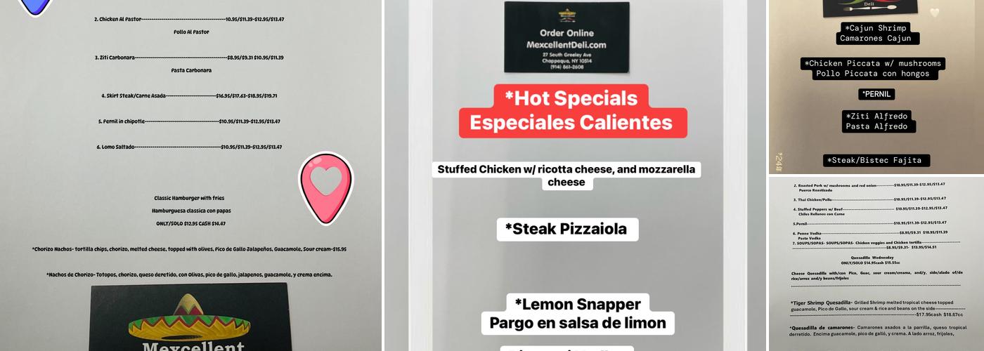 Mexcellent Deli Menu