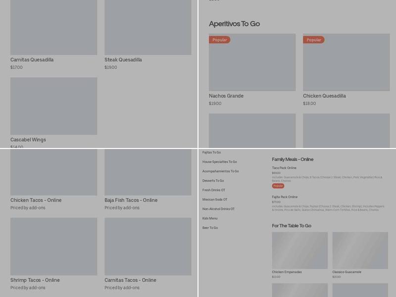 Tocolo Cantina Glen Cove Menu