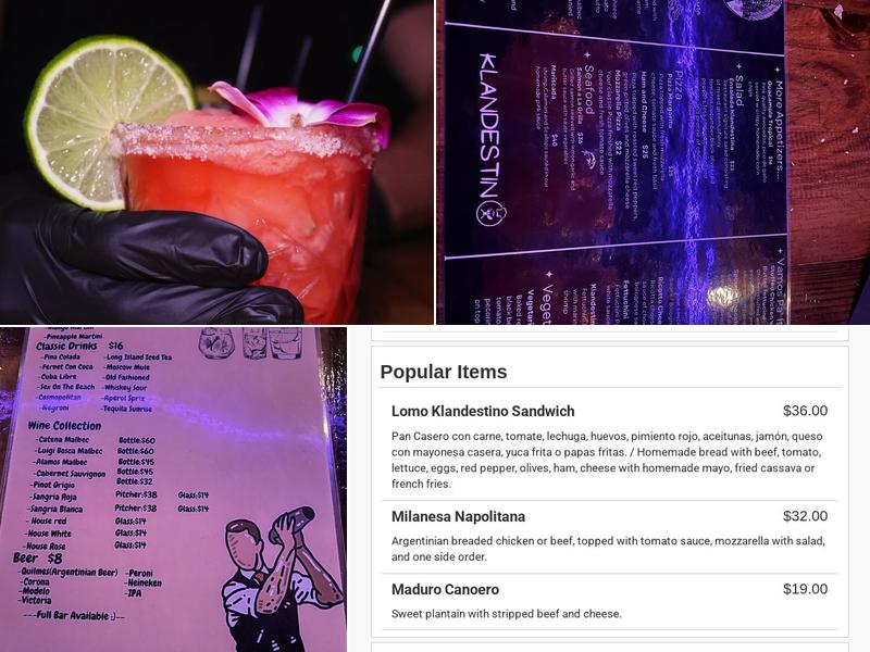 Klan Destino Menu