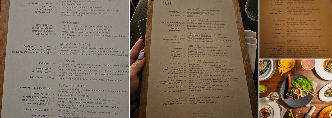 tán Menu