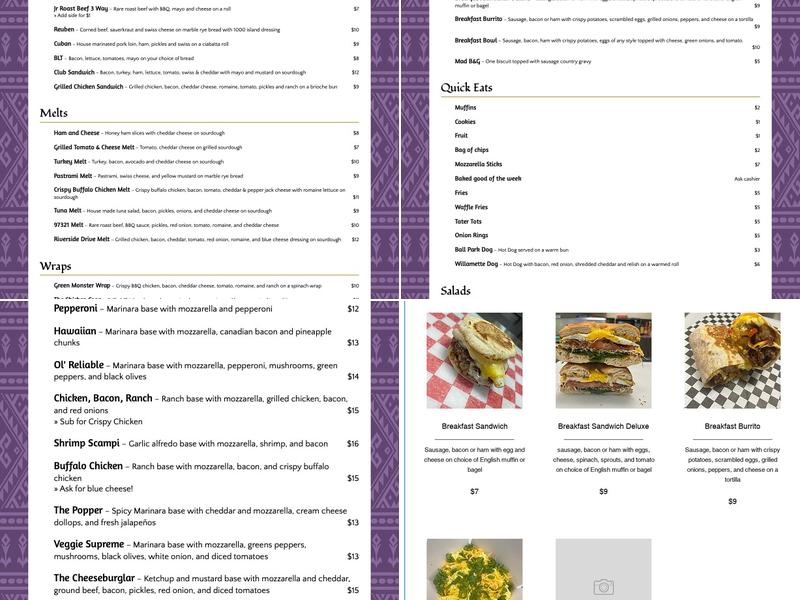 The Mad Platter Cafe Menu