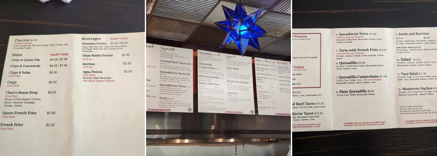 MONTERREY TACOS™ Menu