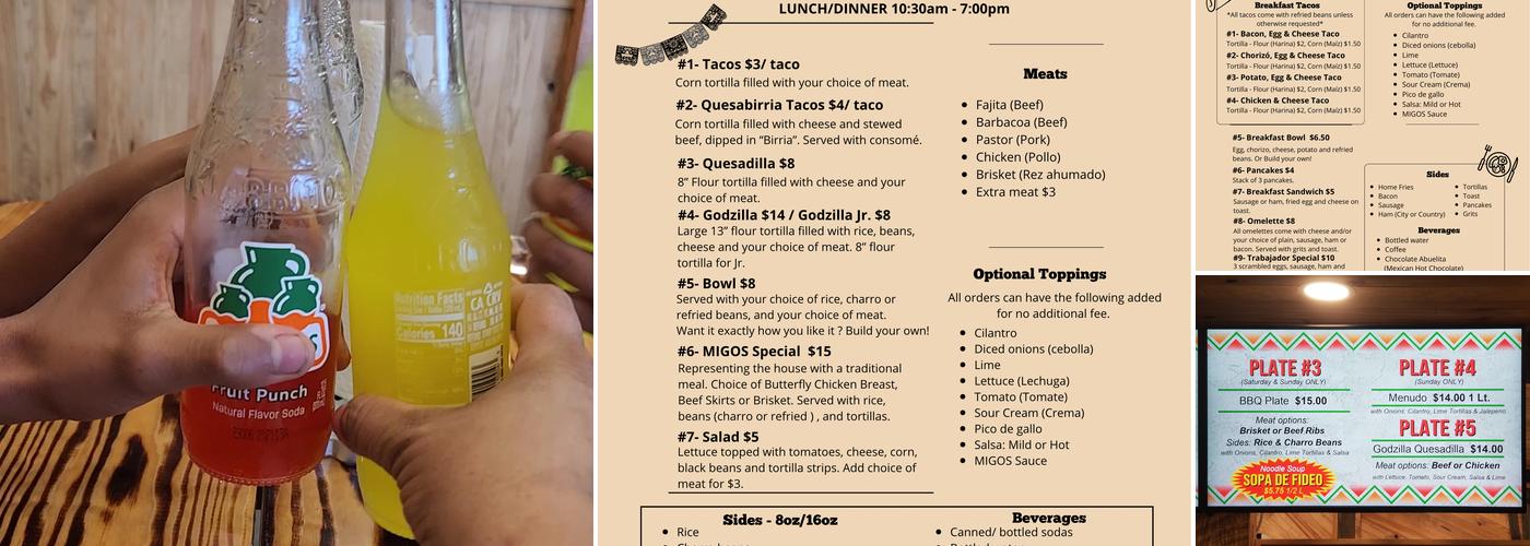 Migos Menu