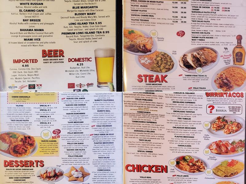 El Jinete Cleveland Menu