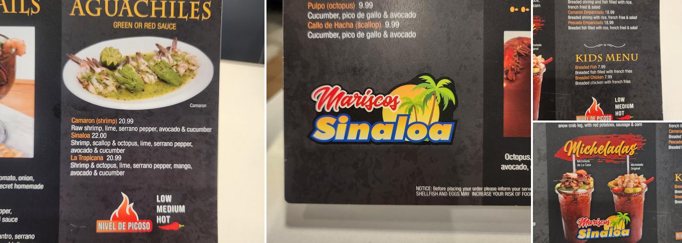 Mariscos Sinaloa (Little Elm) Menu