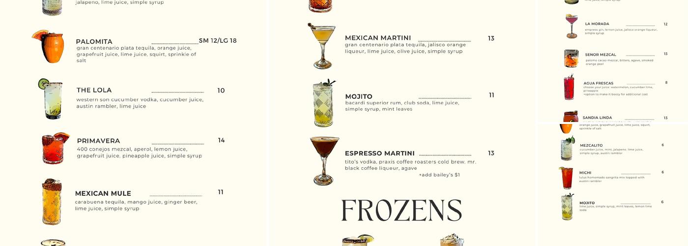 Lulu’s Menu