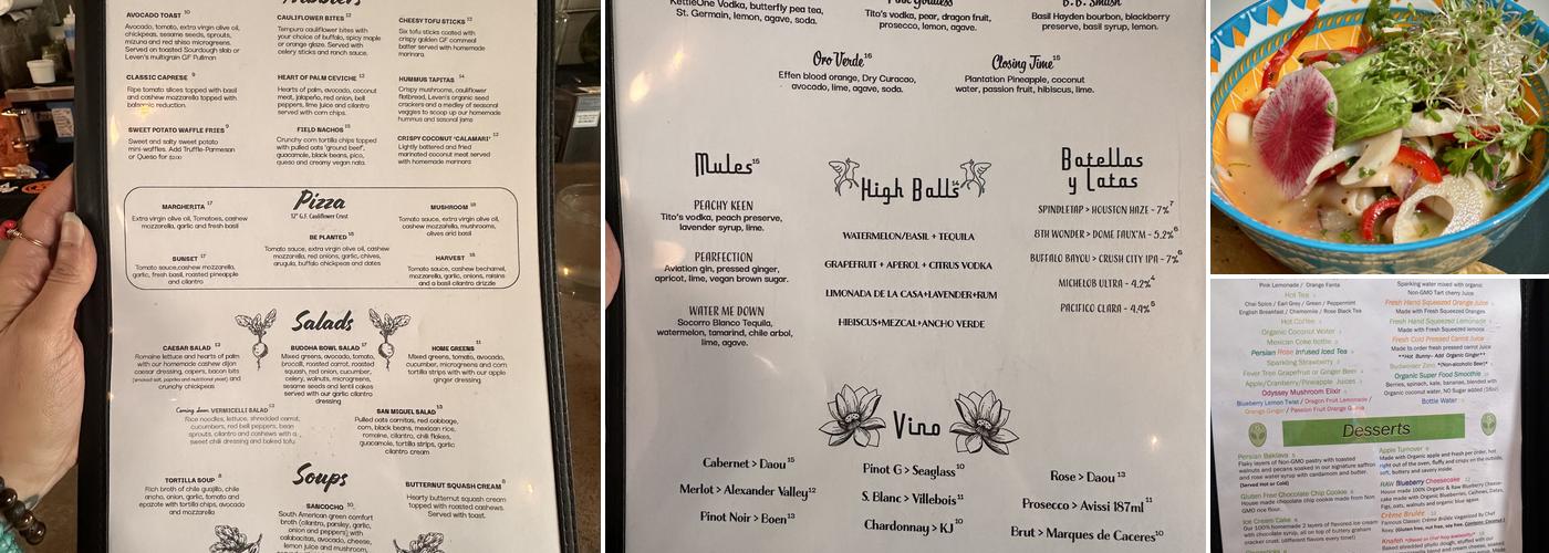 Ginger Mule Menu