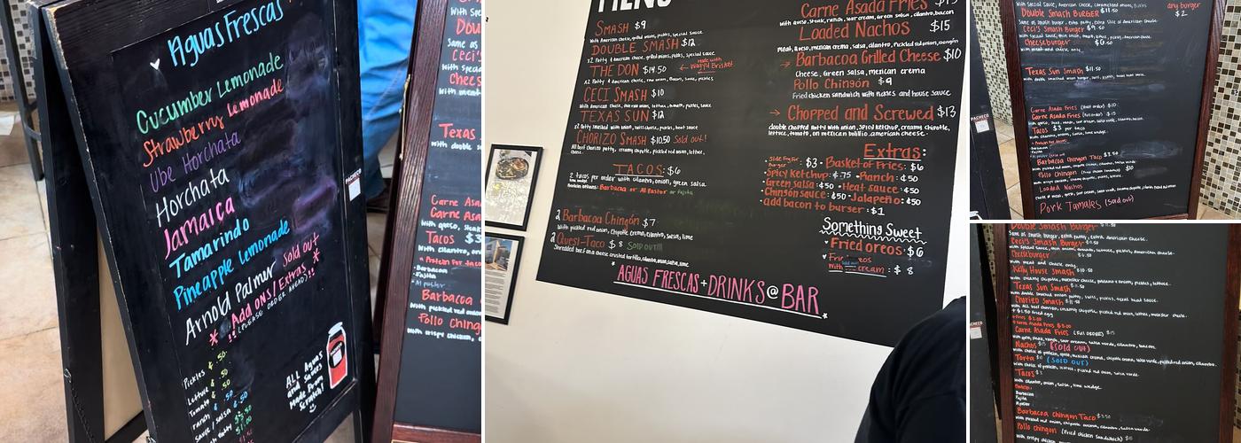 Pacheco Taco N Burger Menu