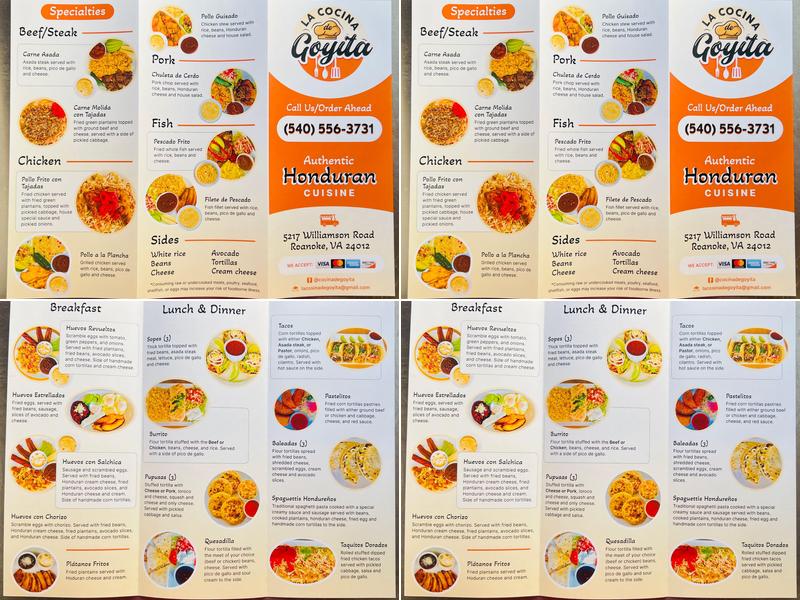 LA COCINA DE GOYITA Menu