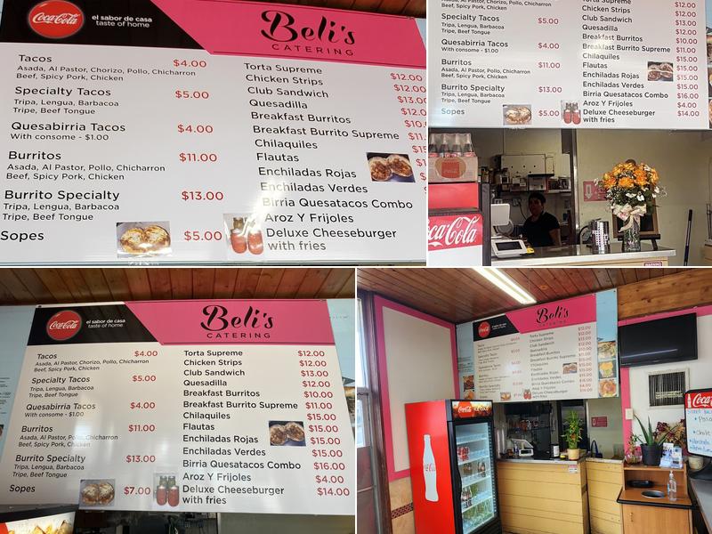 Beli's Catering Menu