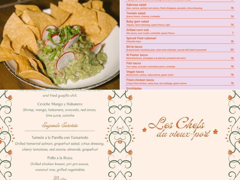 Sabrosa Menu