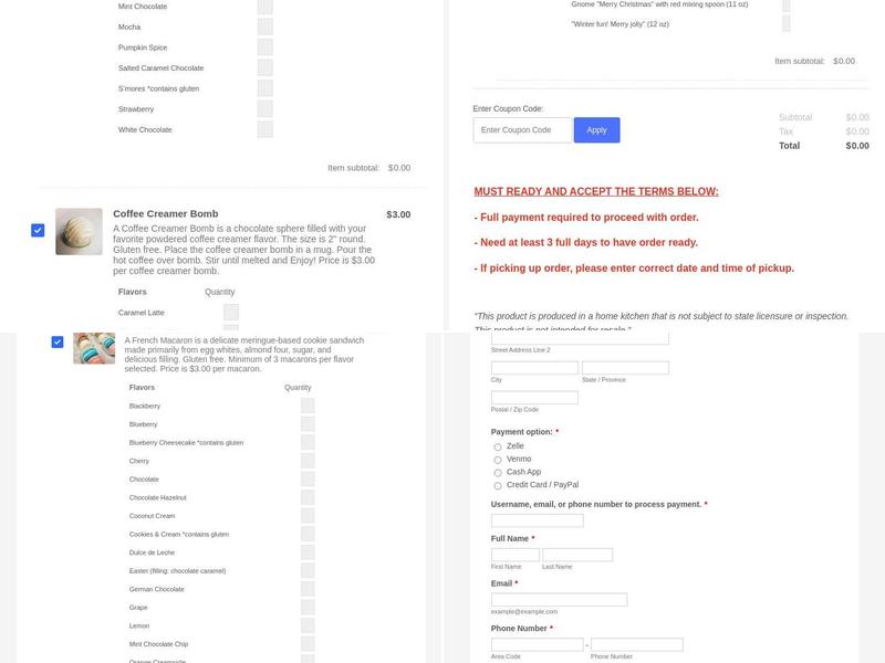 Jazzed Macarons: At-Home Dessert Shop Menu