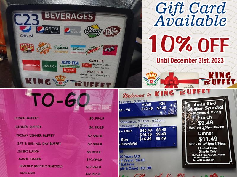 King Buffet Menu