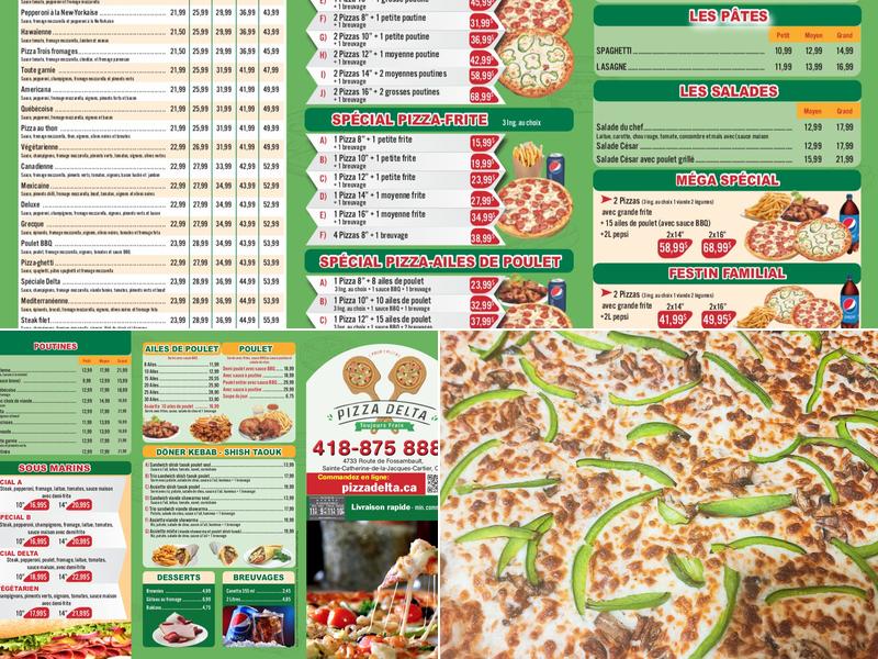 Pizza Delta Menu