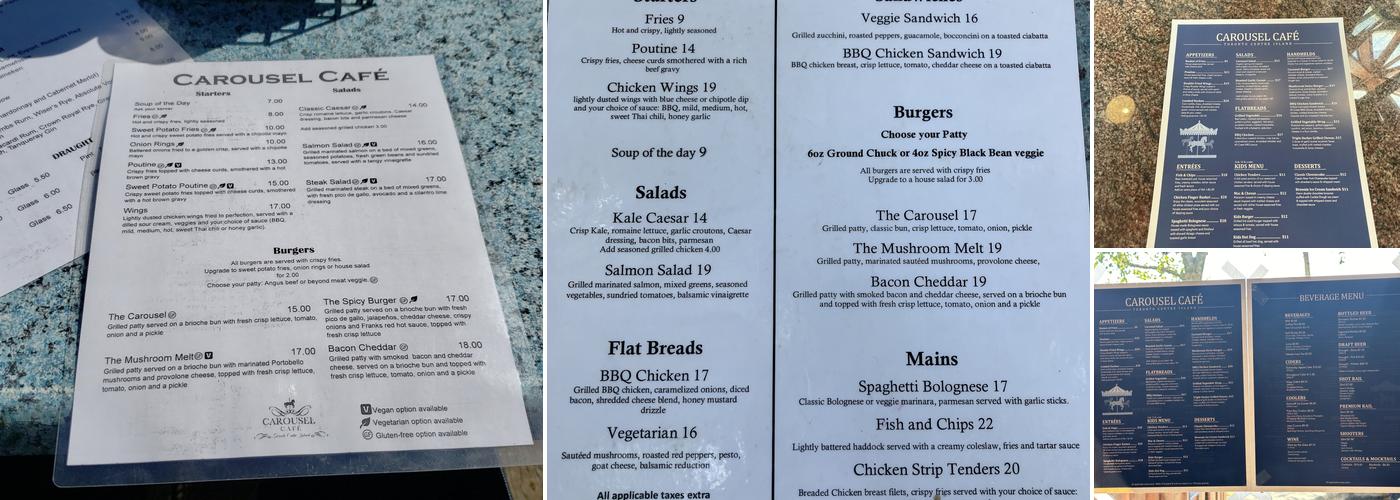 Carousel Café Menu