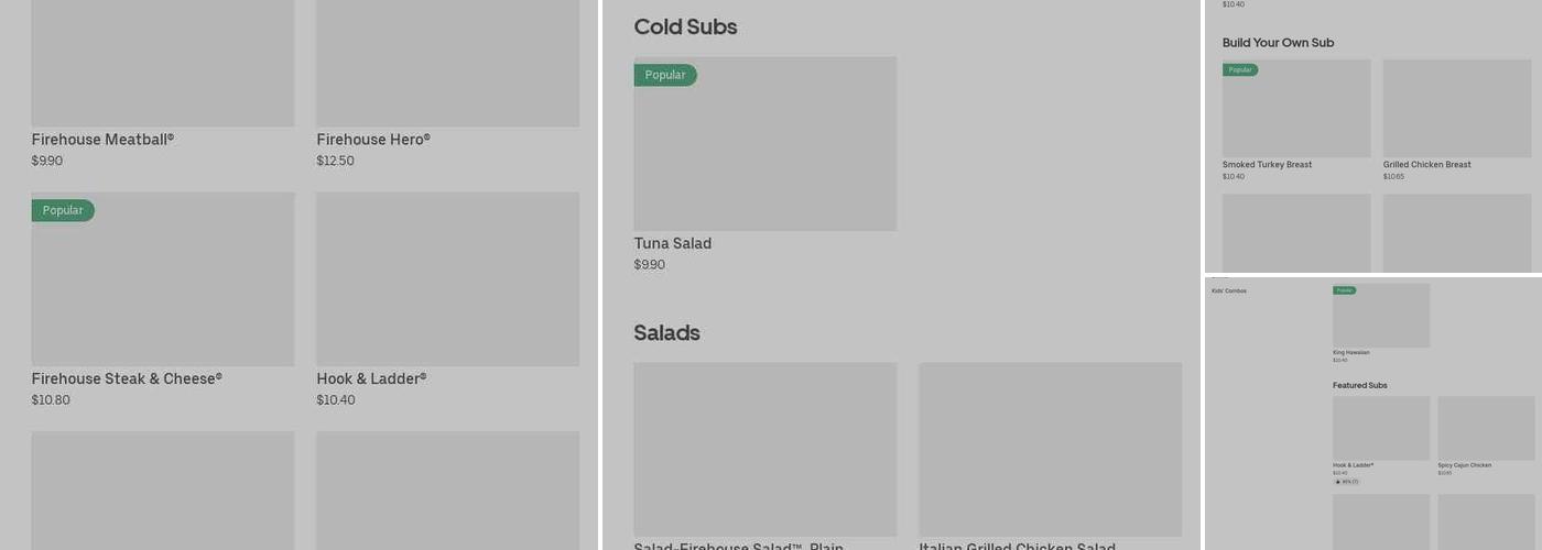 Firehouse Subs Athens Tech Menu