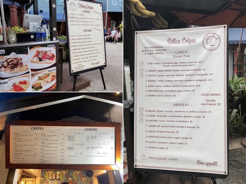 Delice Crepes Menu
