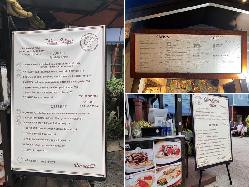 Delice Crepes Menu