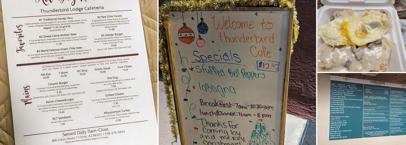 Thunderbird Cafeteria Menu