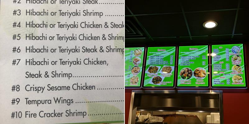 Tokyo Express Menu