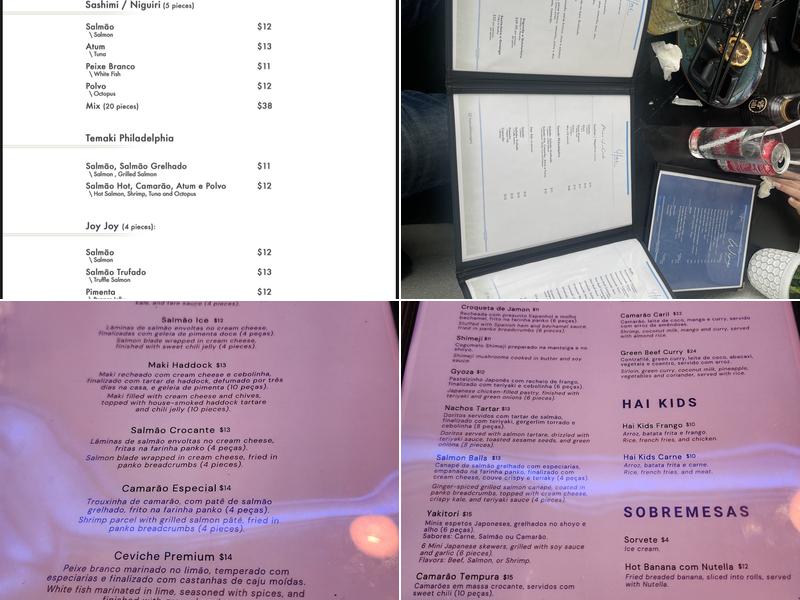 Hai Sushi Lounge Menu