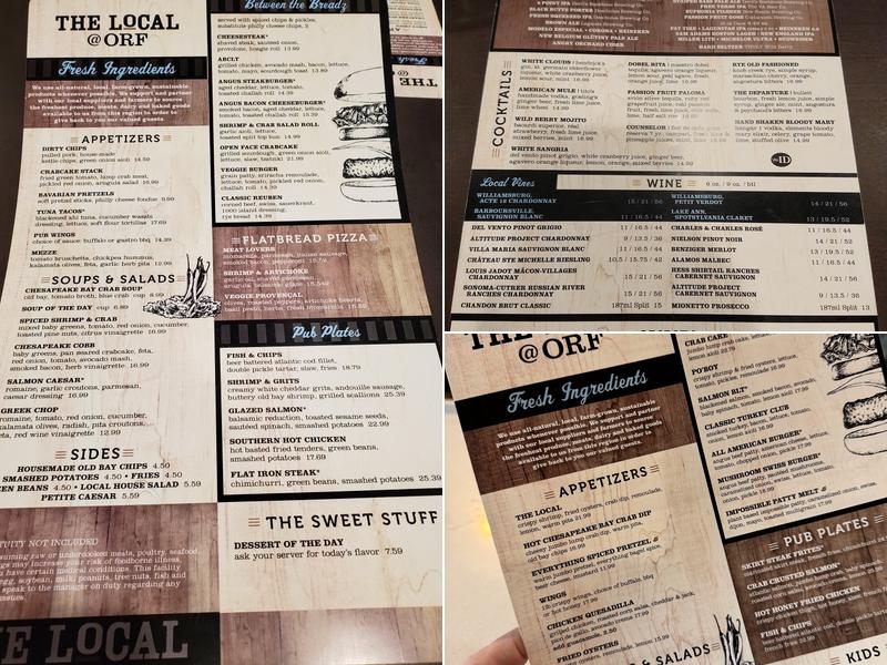 The Local @ ORF Menu