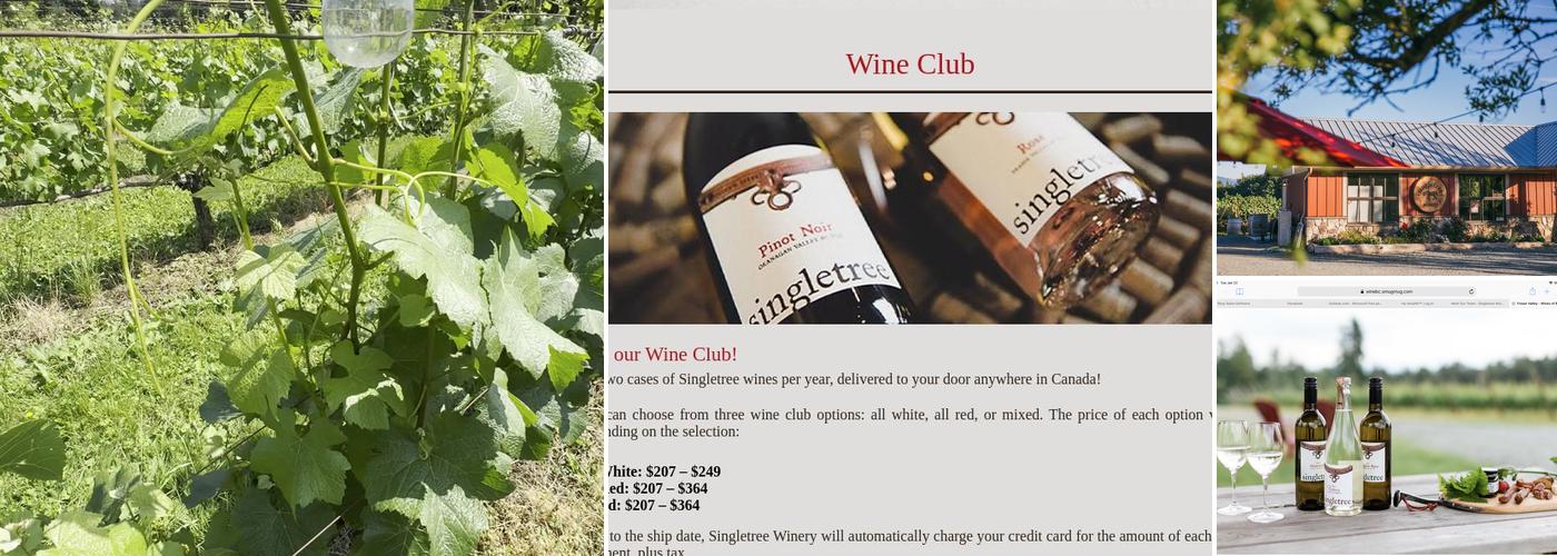 Singletree Winery Menu