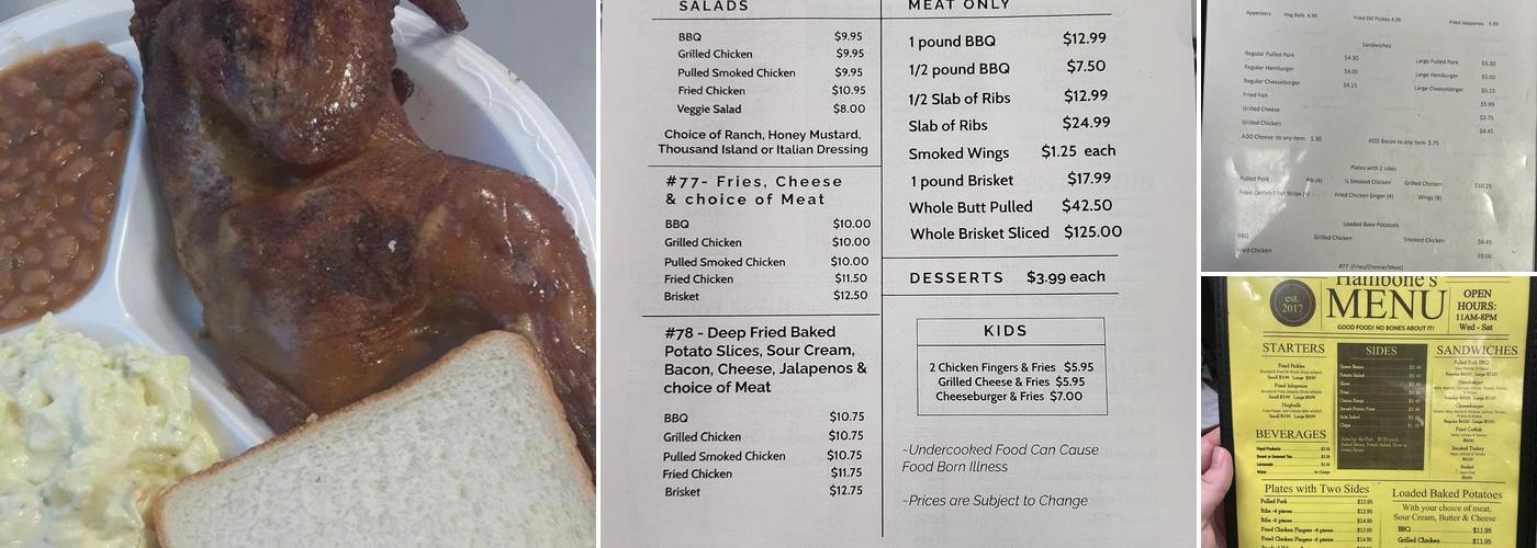 Hambone's BBQ Menu