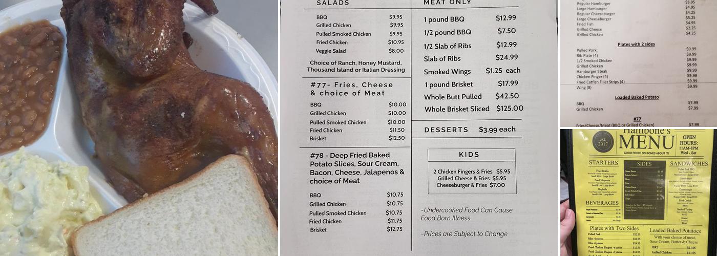 Hambone's BBQ Menu