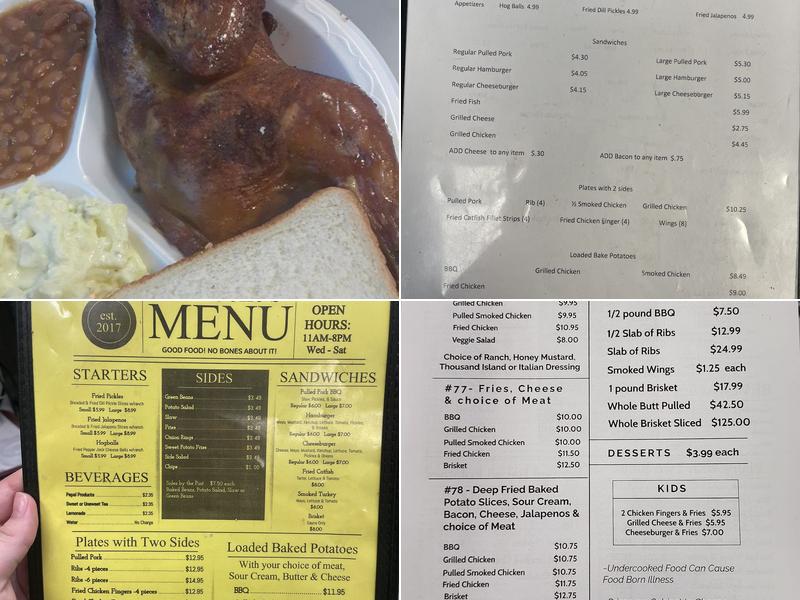 Hambone's BBQ Menu